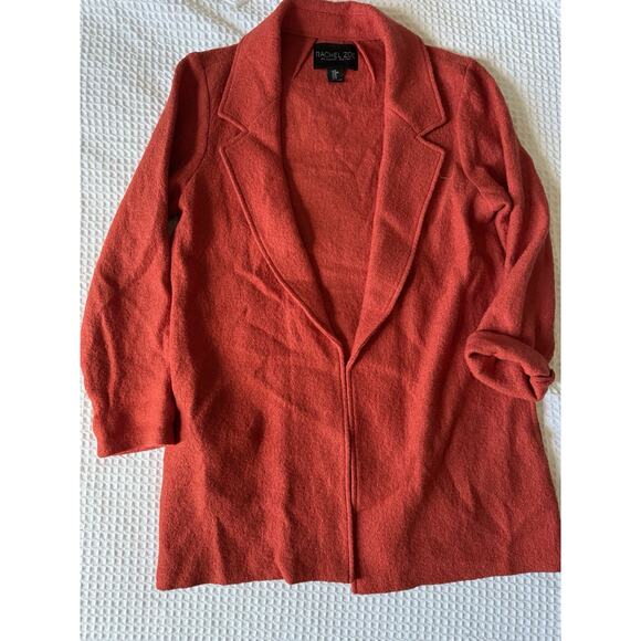 Rachel Zoe Wool Blend Open Cardigan Fall Orange M - Picture 1 of 5